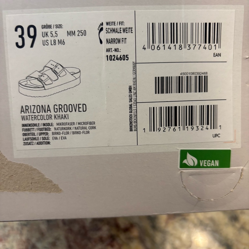 Birkenstock Papillio Green and Cream Sandals NEW - Picture 10 of 11